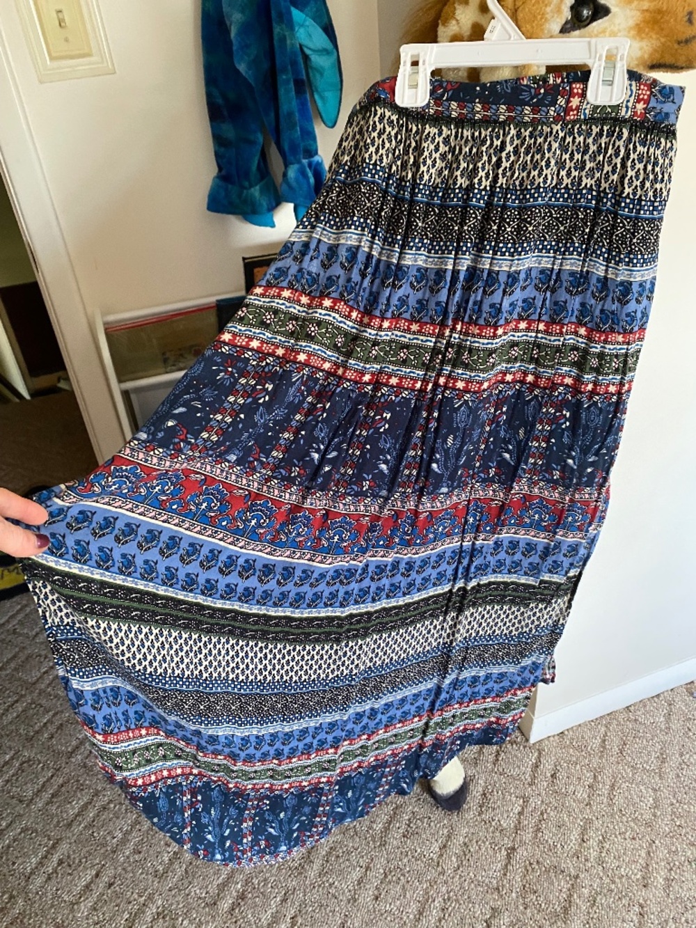 Hollister Patterned Maxi Skirt with Side Slits